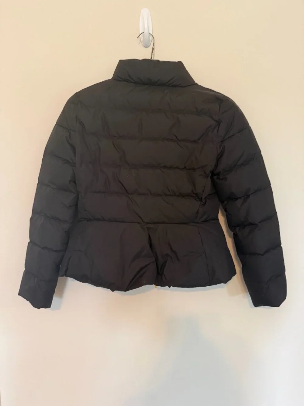 Kate Spade New York Black Peplum Puffer Jacket